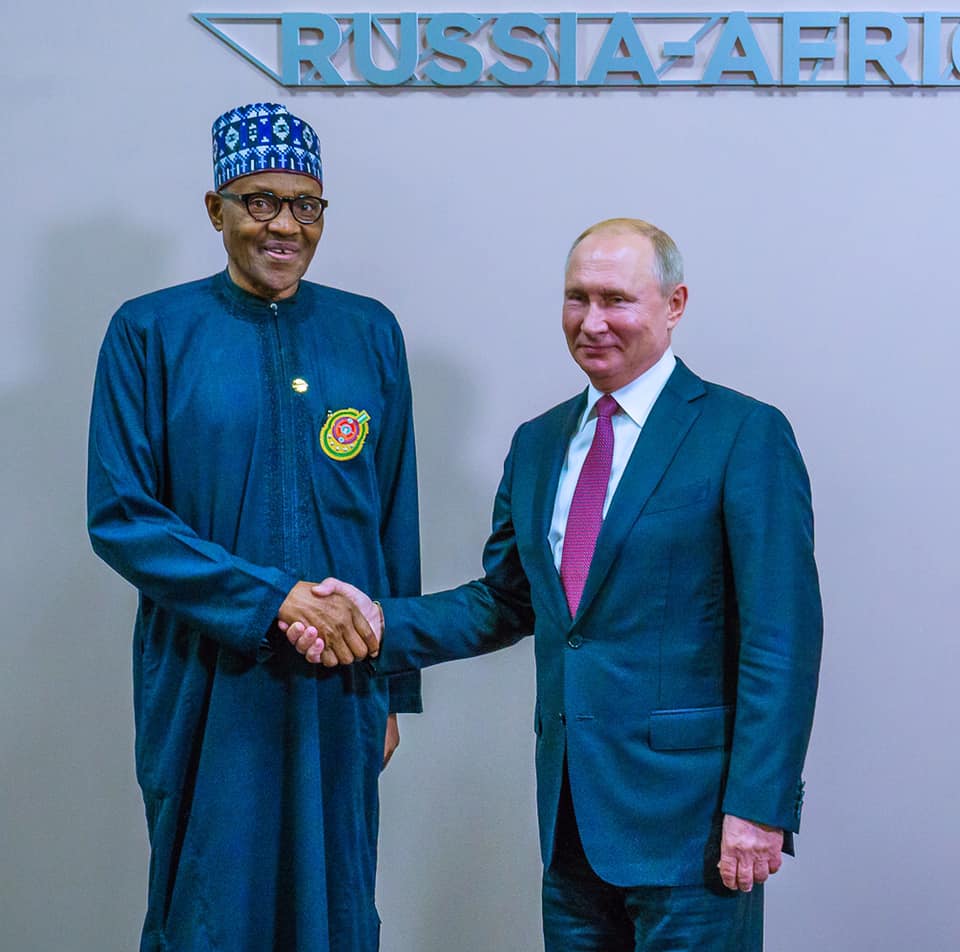 President Buhari had a Bilateral meeting with Putin led Russian team in Sochi - Russia