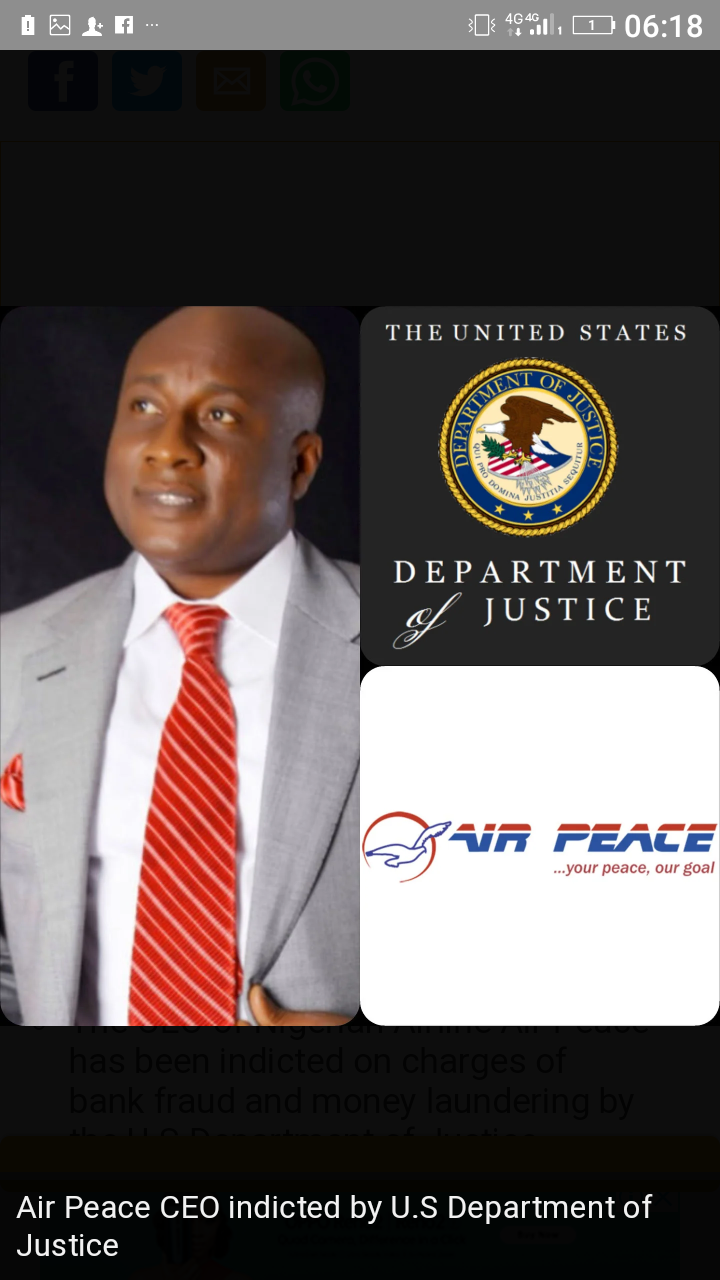 How Nigeria's Air Peace Boss Allen Ifechukwu Onyema was indicted by U.S Department of Justice over $20 million in bank fraud and money laundering