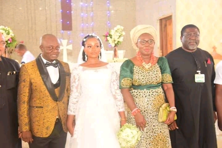 Madumere Rejoices With Akeredolu's Aide, Wife As They Are Joined In Holy Matrimony