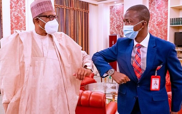 BREAKING: Buhari in Closed-Door Meeting With Malami, Bawa