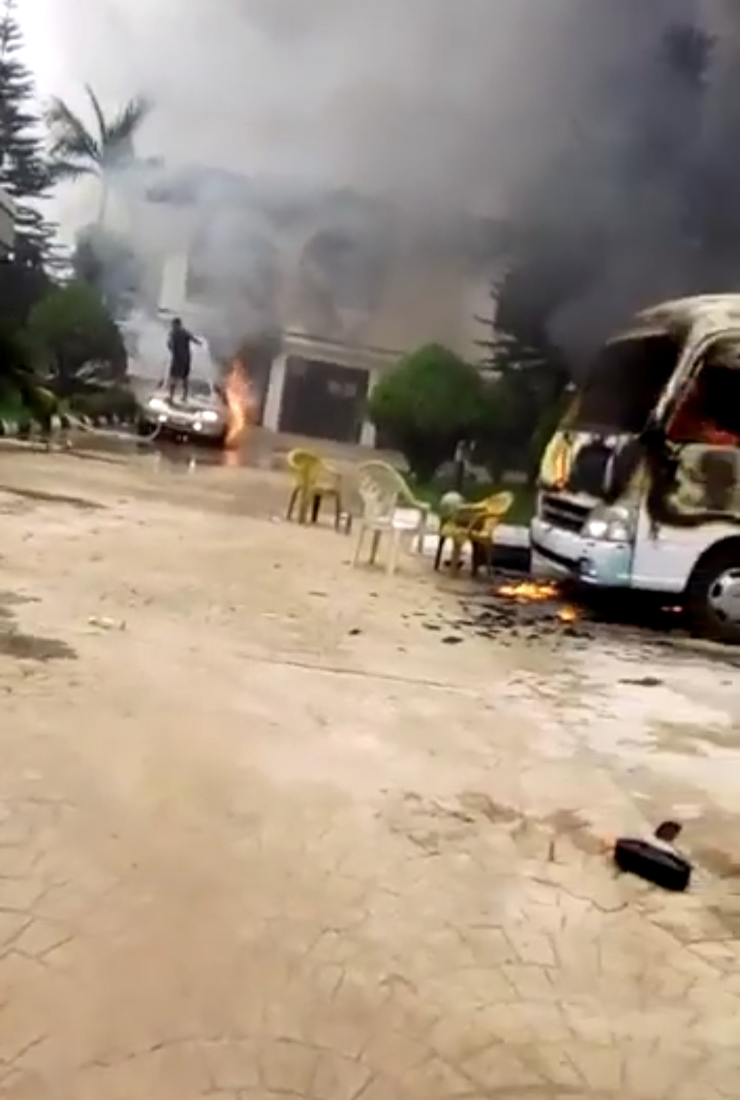 Imo Governor's Villa Set On Fire By Unknown Assailants