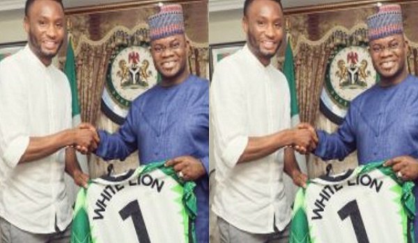 Mikel Obi Visits Yahaya Bello, Harps On Youth Leadership