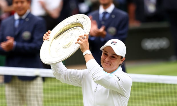Ashleigh Barty battles past Karolina Pliskova to clinch first Wimbledon title  - The Guardian