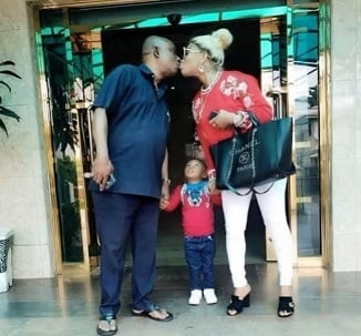 Anger As Tonto Dike Kisses Dad On Lips