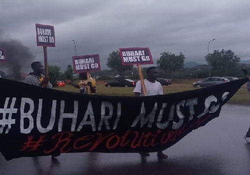 Nigeria @ 61: #BuhariMustGo Protesters Dispersed By Police In Abuja