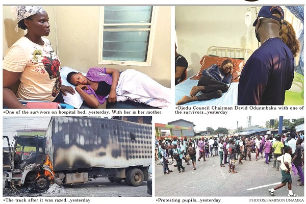 Update: Rage As Truck Run Over Pupils To Death In Lagos, 17 Feared Dead