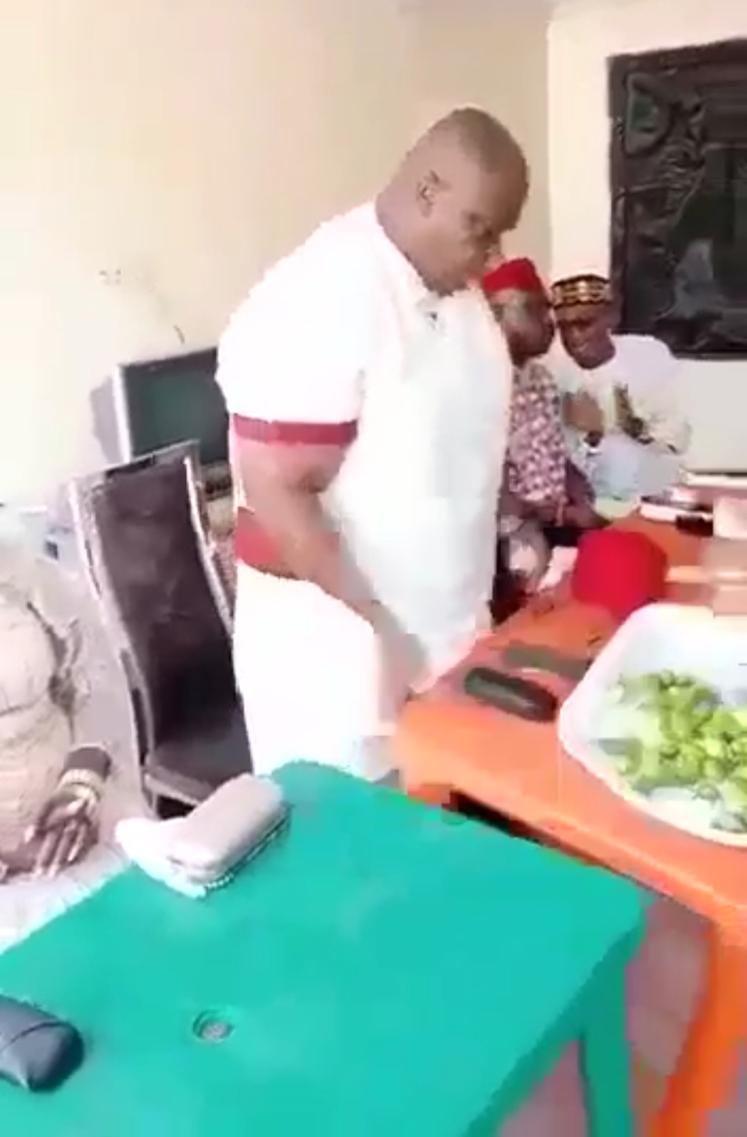 Imo Lawmaker Chiji Collins Loses Temper, Commits Sacrilege Over Call By Kinsmen To Step Down (Video)