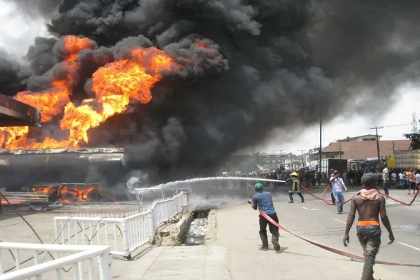 Petrol Station, Building Razed In Lagos Tanker Fire