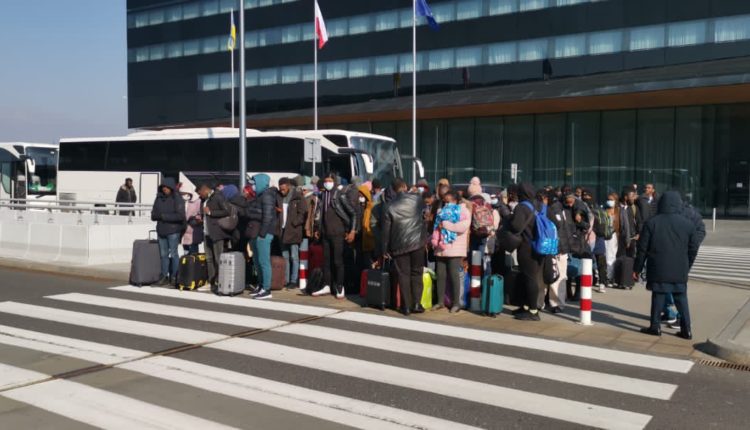 BREAKING: First Batch Of Fleeing Nigerians Arrive From Ukraine