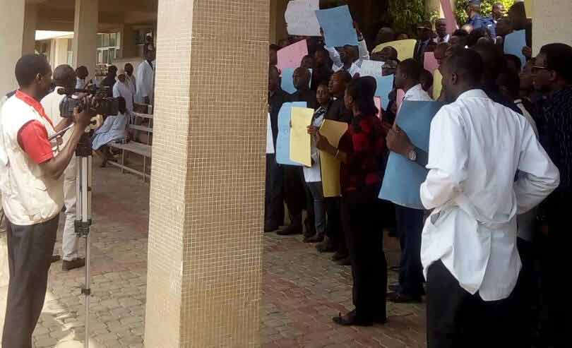 Insecurity: JUTH Doctors Protest Against The Abduction Of Their Members