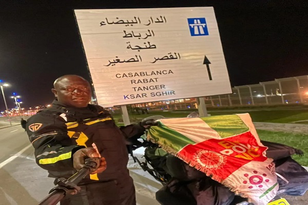 Nigerian Man Travelling From London To Lagos On Bike Ride Arrives Africa