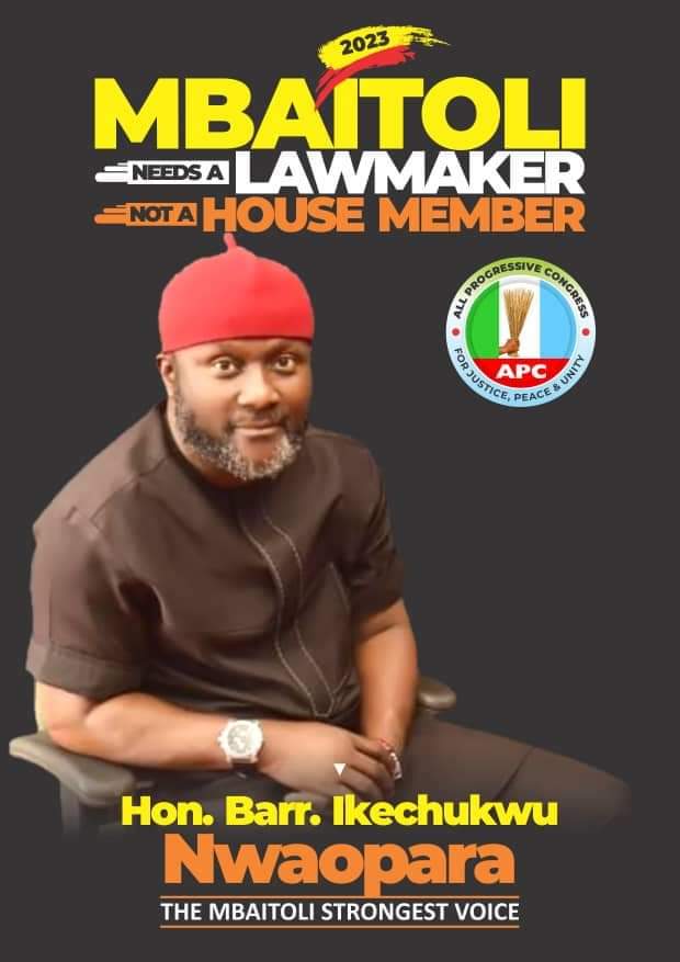 Barr. Ikechukwu Nwaopara Successfully Screened, Says "Mbaitoli People Vote Quality Representation, Not Cash And Carry Gangs"