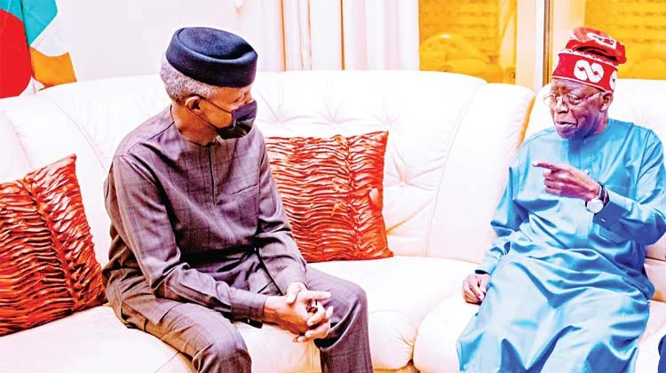 Tinubu Pays Surprise Visit To Osinbajo After the Presidential Primaries