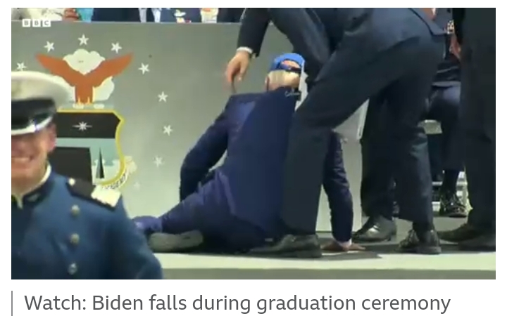 US President Joe Biden Trips And Falls At Colorado Event
