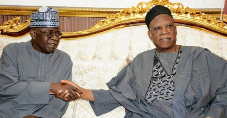 Tinubu Wades Into APC Crisis, Meets Ex-APC Chairman, Adamu; Secretary, Omisore Behind Closed Door