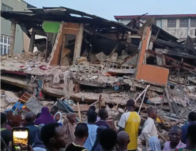 15 Rescued, Others Feared Trapped as Two-Storey Building Collapses in Lagos