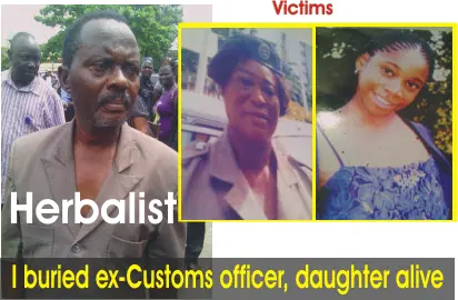 Lagos Herbalist Confesses to Burying Retired Customs Officer, 10-Year-Old Daughter Alive Over N9m Dispute