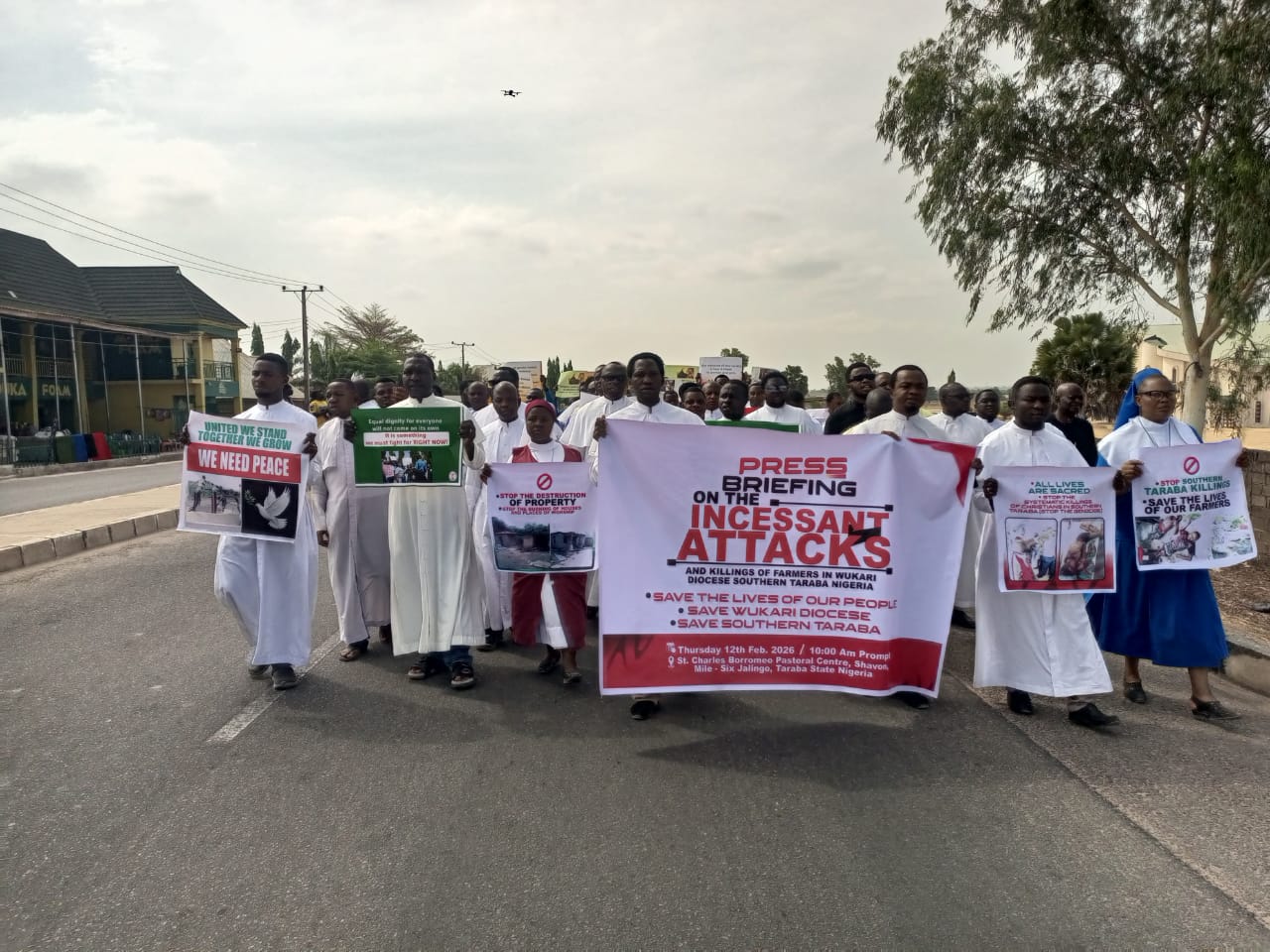 Catholic Priests Lead Solidarity Walk Over Mass Killings in Taraba, Demand Urgent Government Action