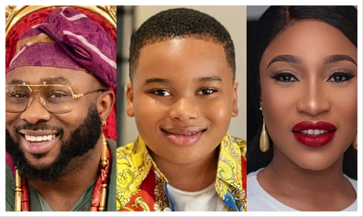Tonto Dikeh Shares Emotional Reunion Between Son King Andre and Father, Sparks Waves of Social Media Reactions