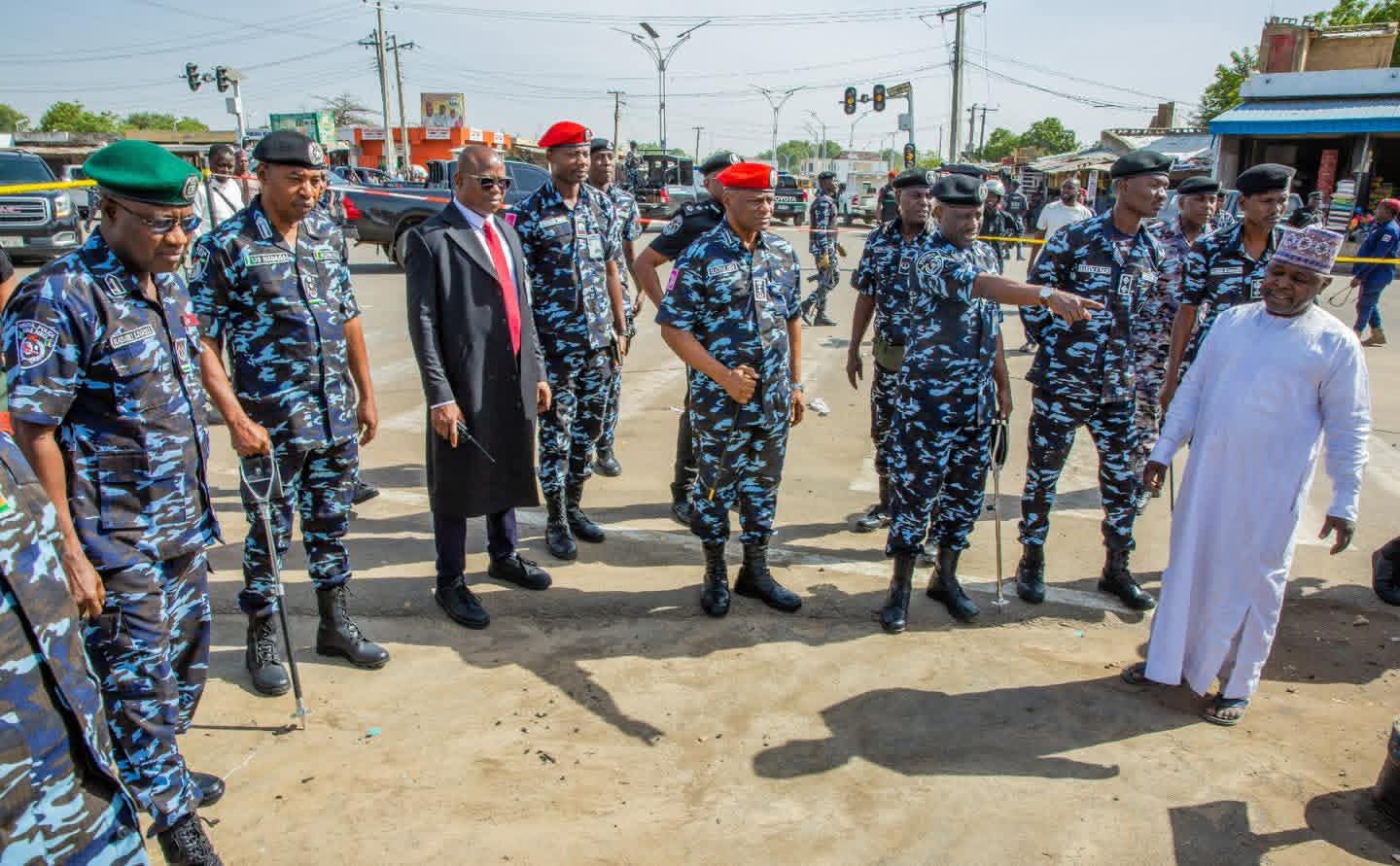 Maiduguri Explosion: IGP Disu Visits Victims, Orders Security Crackdown at Monday Market