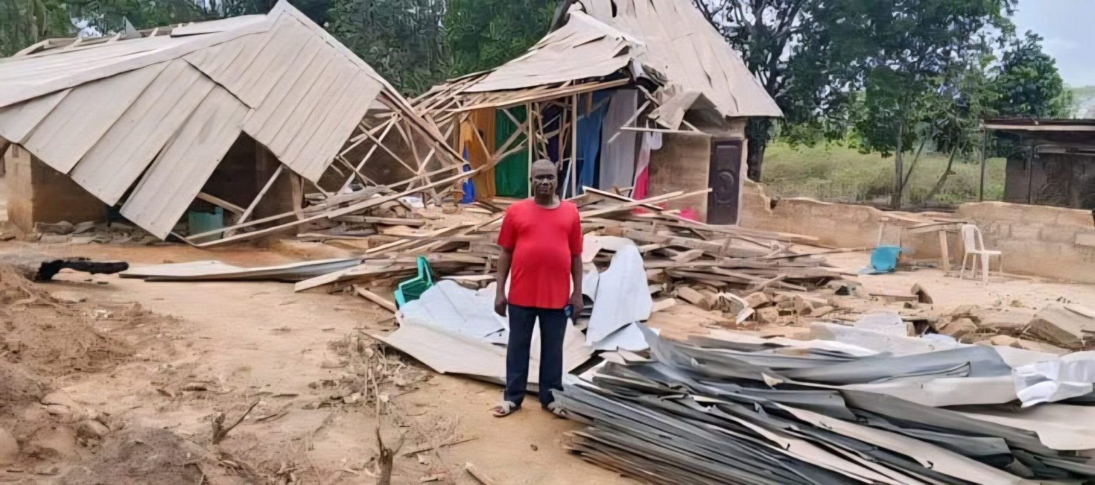 Windstorm Destroys Church, Homes in Ebonyi Community, Worshippers Left Stranded