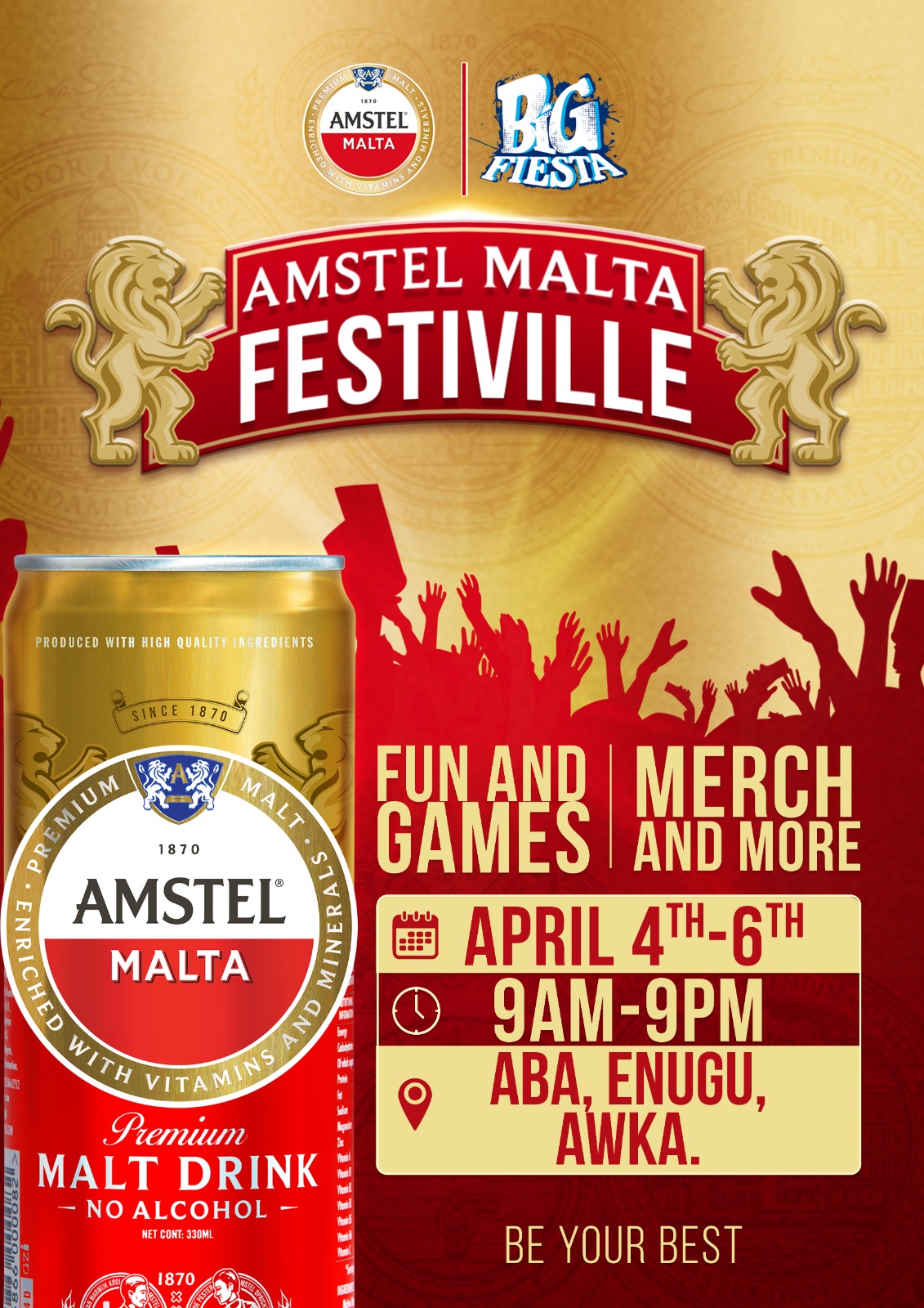 Amstel Malta Launches Easter Village in Aba, Awka, and Enugu to Celebrate Family Togetherness